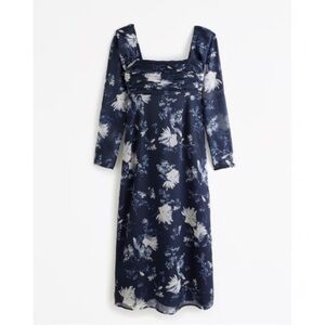 Abercrombie Emerson Chiffon Long-Sleeve Midi Dress - NWT